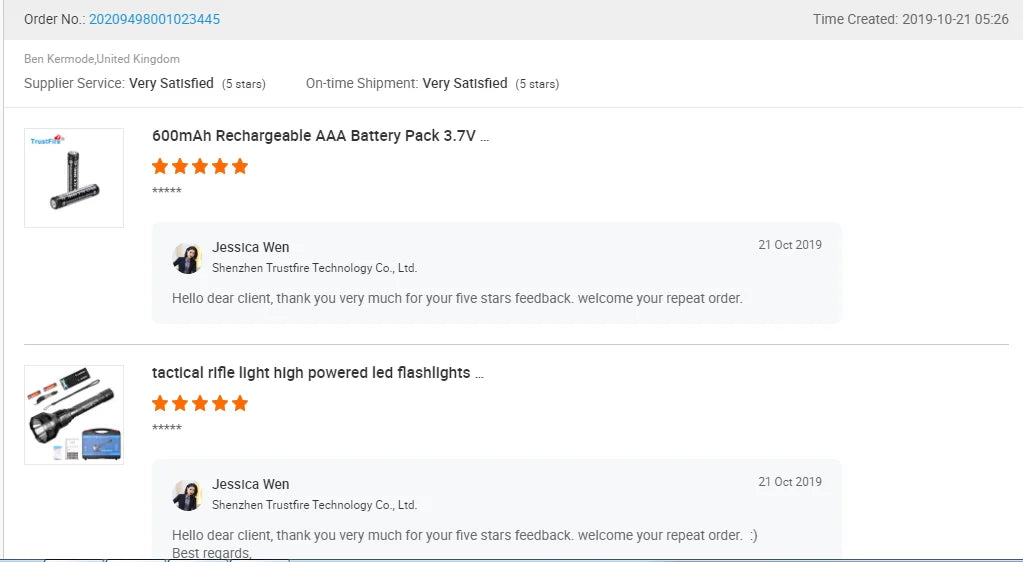 Trustfire T70 18650 2300lm LED Torch Hunting Flashlight Ultra Powerful Rechargeable Light Tactical Camping Lamp for Outdoor