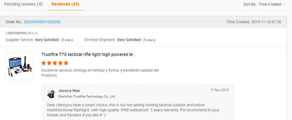 Trustfire T70 18650 2300lm LED Torch Hunting Flashlight Ultra Powerful Rechargeable Light Tactical Camping Lamp for Outdoor