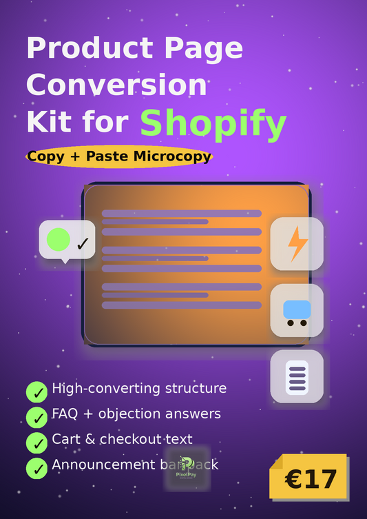 Product Page Conversion Copy Kit (for Shopify)