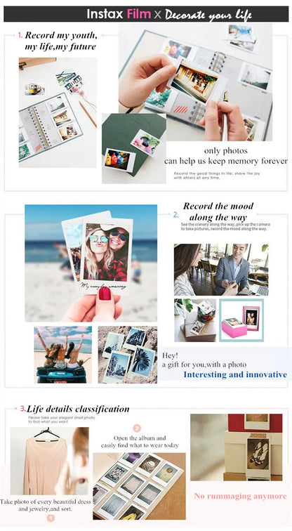 Fujifilm Instax Mini Film White Edge 10 20 40 60 80 100 Sheets For FUJI Instant Photo Camera Mini 12/11 Mini 9 8 7s 70 EVO Link