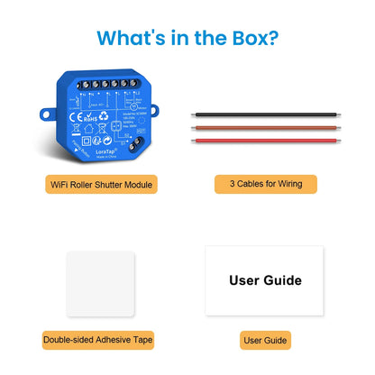 LoraTap Tuya Smart Roller Shutter Curtain Blinds Switch Tubular Motor Percentage Remote Voice Control by Google Home Alexa