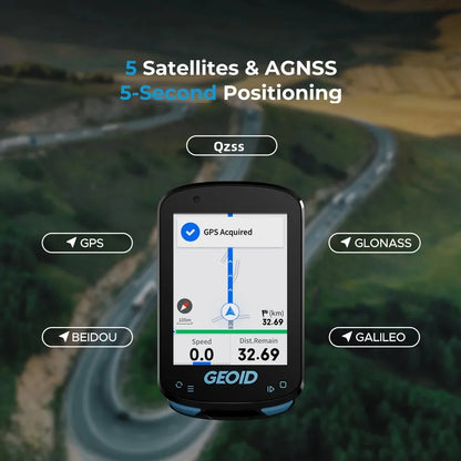 GEOID CC600 Bike Computer Wireless Color Screen Bicycle Speedometer ANT+ WIFI Cycling Speedometer IPX7 Waterproof Odometer