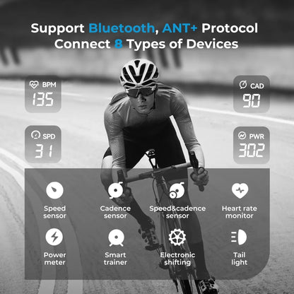 GEOID CC600 Bike Computer Wireless Color Screen Bicycle Speedometer ANT+ WIFI Cycling Speedometer IPX7 Waterproof Odometer