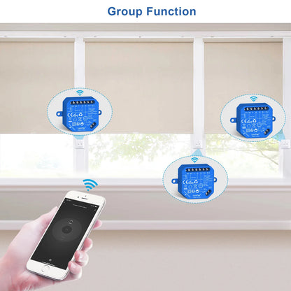 LoraTap Tuya Smart Roller Shutter Curtain Blinds Switch Tubular Motor Percentage Remote Voice Control by Google Home Alexa