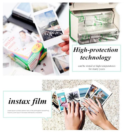 Fujifilm Instax Mini Film White Edge 10 20 40 60 80 100 Sheets For FUJI Instant Photo Camera Mini 12/11 Mini 9 8 7s 70 EVO Link