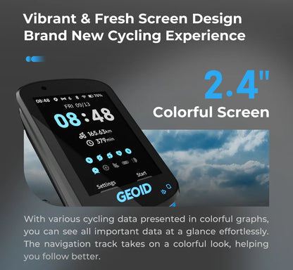 GEOID CC600 Bike Computer Wireless Color Screen Bicycle Speedometer ANT+ WIFI Cycling Speedometer IPX7 Waterproof Odometer