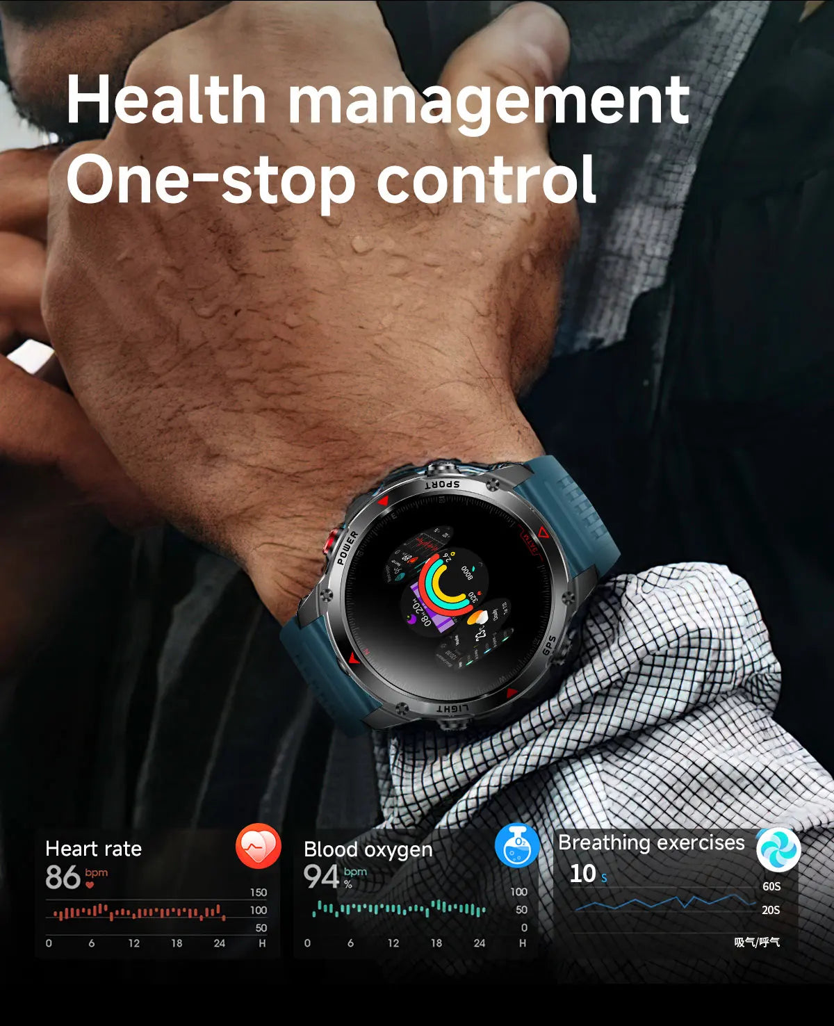 2025 New Professional GPS Sports Smart Watch Outdoor RIDE Run GPS track Swim Watchs Compass Altimeter 3ATM Sports Bracelets Men