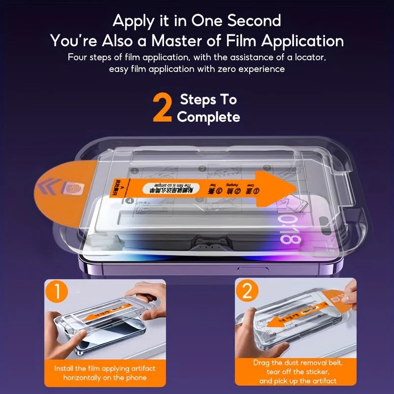 Tempered Glass Screen Protector For iPhone 16 15 14 13 12 11 17 Pro Max 16e Protective Film iPhone16 Pro Max XR X XS 7 8 16Plus