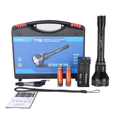Trustfire T70 18650 2300lm LED Torch Hunting Flashlight Ultra Powerful Rechargeable Light Tactical Camping Lamp for Outdoor