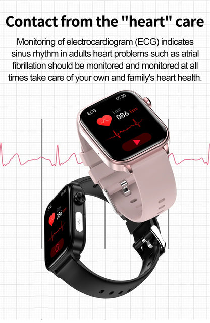 2025 New For XIAOMI ECG+PPG Blood Fat Uric Acid Health Smartwatch Men Women Heart Rate Blood Pressure Bluetooth Call Smart Watch