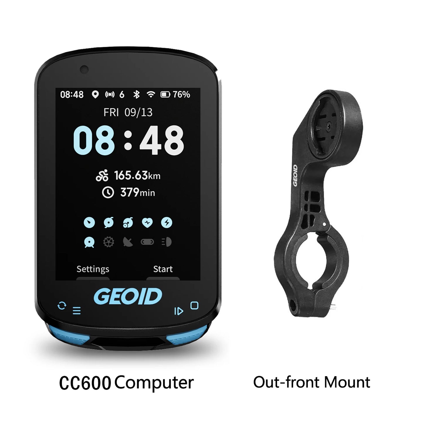 GEOID CC600 Bike Computer Wireless Color Screen Bicycle Speedometer ANT+ WIFI Cycling Speedometer IPX7 Waterproof Odometer
