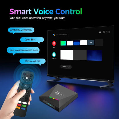Z1 Max TV Box Android 15 iptv Allwinner H618 Quad Core 4G 5G Dual WiFi HD 8K 4K Media Player BT 5.0 Support Voice remote TV Box