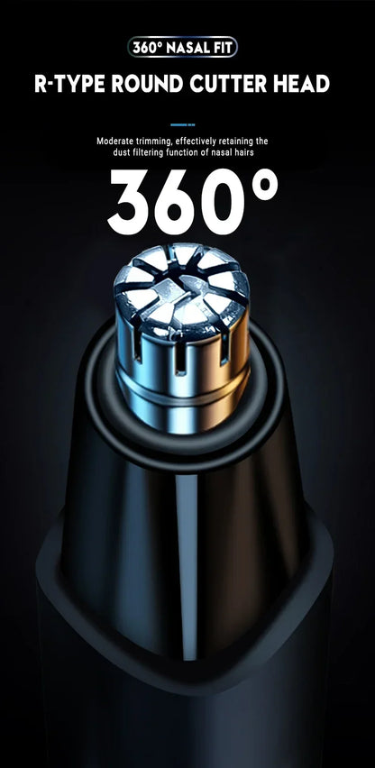 2 In 1 Electric Portable Ear And Nose Hair Trimmer Clipper 2024 Professional Painless Portable Eyebrow For Men