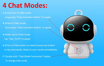Tuya Smart AI Robot WiFi Early Education Toys for Children Speech Recognition & Voice Interactive Educational Learning Machine