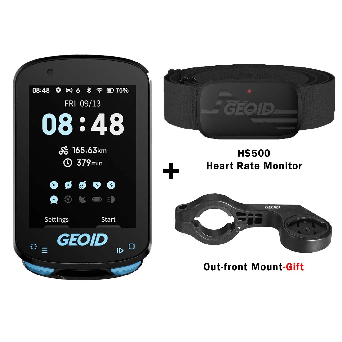 GEOID CC600 Bike Computer Wireless Color Screen Bicycle Speedometer ANT+ WIFI Cycling Speedometer IPX7 Waterproof Odometer