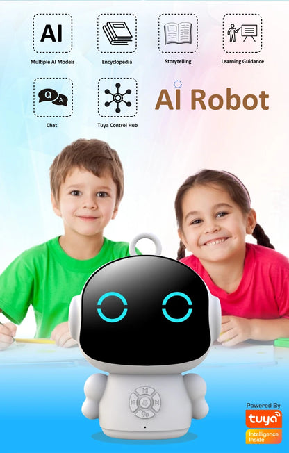 Tuya Smart AI Robot WiFi Early Education Toys for Children Speech Recognition & Voice Interactive Educational Learning Machine