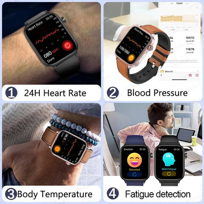 2025 New For XIAOMI ECG+PPG Blood Fat Uric Acid Health Smartwatch Men Women Heart Rate Blood Pressure Bluetooth Call Smart Watch